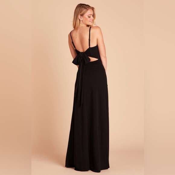 NWT Birdy Grey Benny gown small black bridesmaid dress neutral formal prom event - Picture 1 of 10